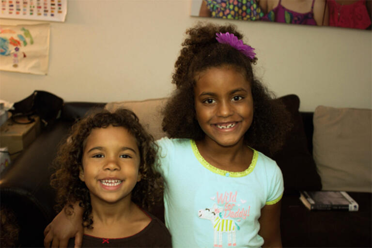 Briana Starks and her two daughters